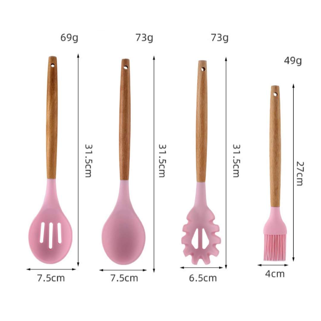 Set 12 Utensilios de cocina plastico