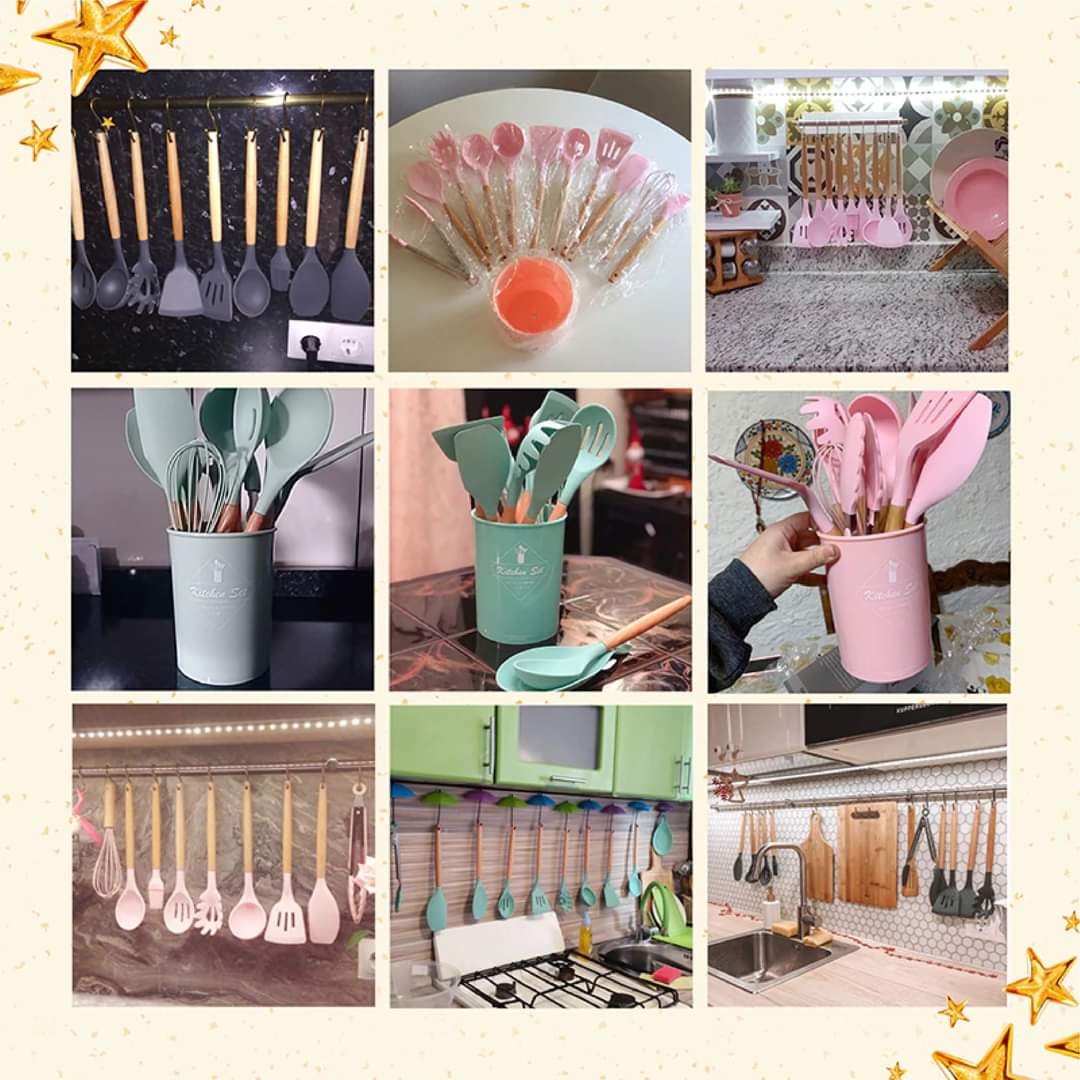 Set 12 Utensilios de cocina plastico